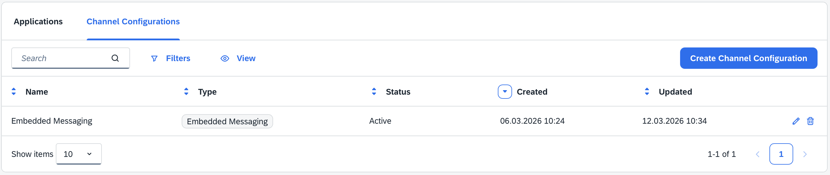 Channel Configuration Overview